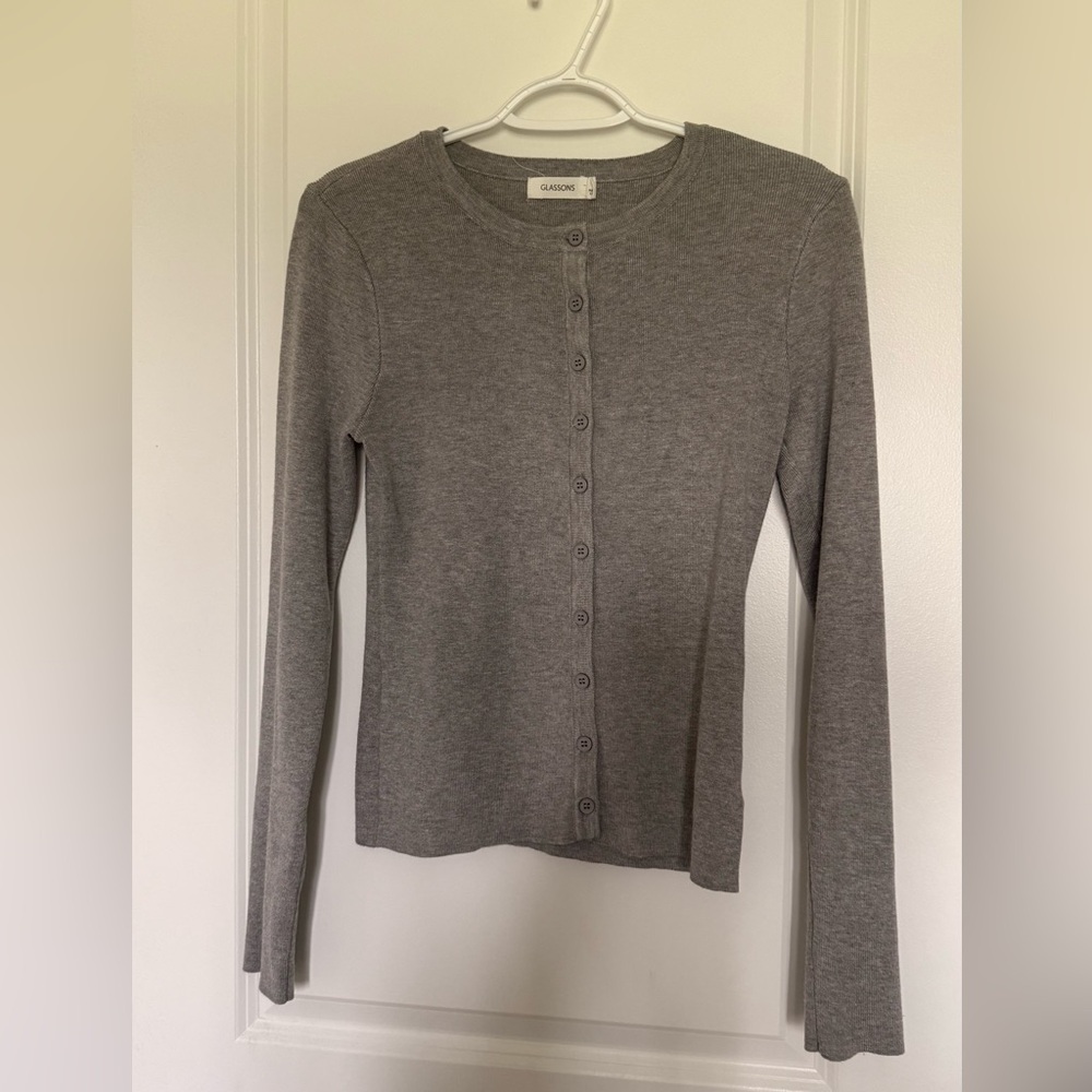 Glassons Gray Button-Down Shirt